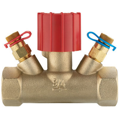 Ručni regulacijski ventil STRÖMAX MS,  ravna izvedba, s mjernim ventilima, unutarnji navoj